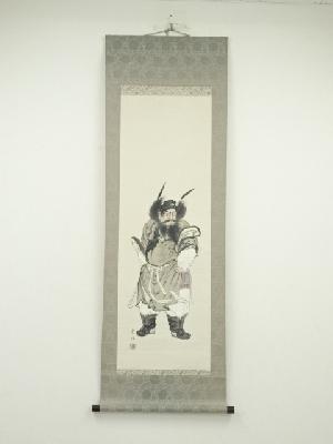 東煌筆　鐘馗　肉筆紙本掛軸